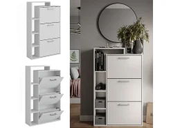 Móvel De Arrumação|Sapateira*Vicco Armário para sapatos 80x24.2x128.3 orlando Branco