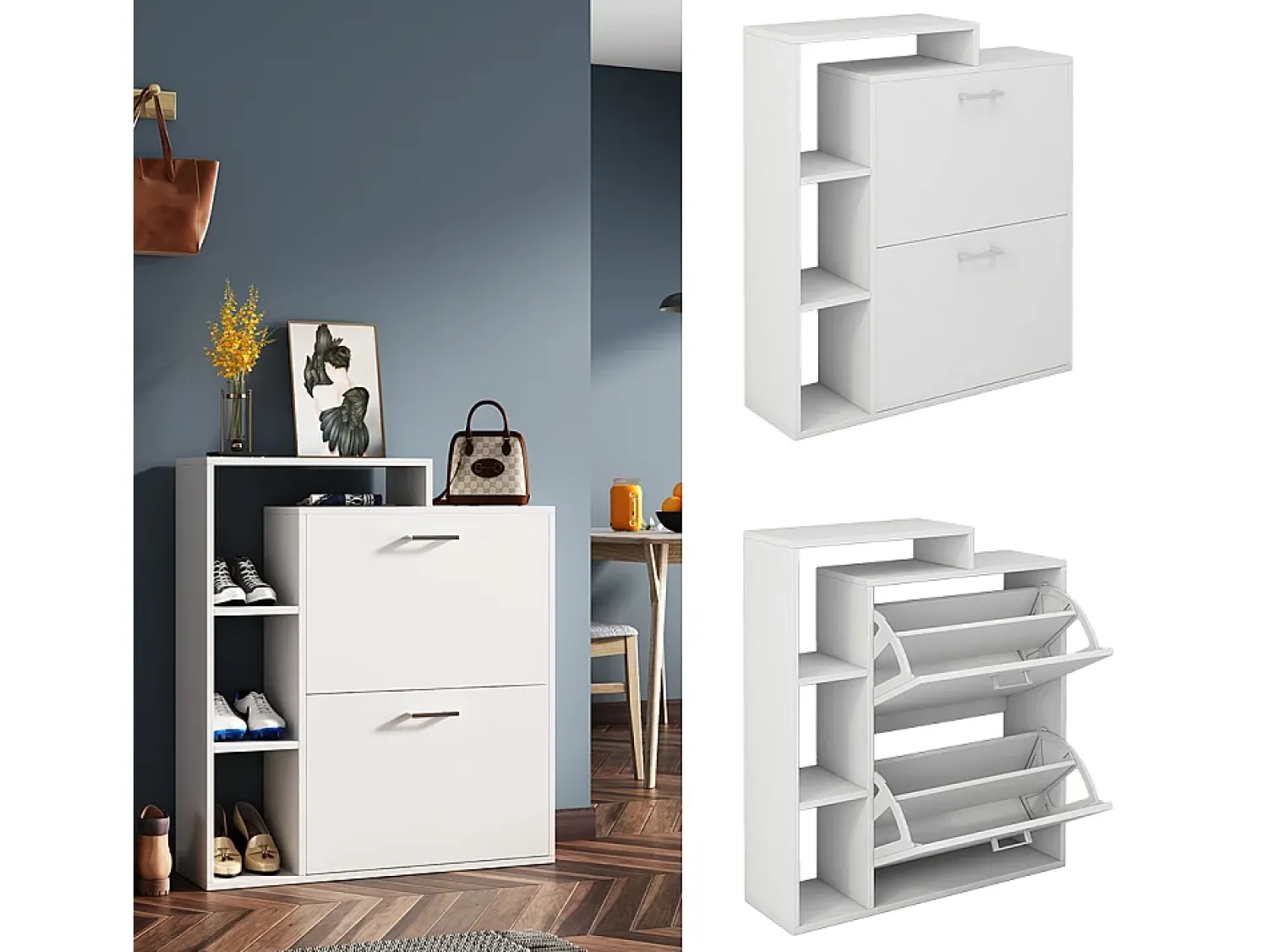 Vicco Armário para sapatos 80x24.5x90 tobias^ Móvel De Arrumação|Sapateira
