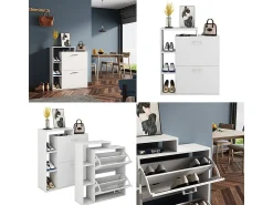 Vicco Armário para sapatos 80x24.5x90 tobias^ Móvel De Arrumação|Sapateira