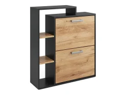 Vicco Armário para sapatos carvalho goldkraft/antracite 24.5x80x90 orlando^ Móvel De Arrumação|Sapateira