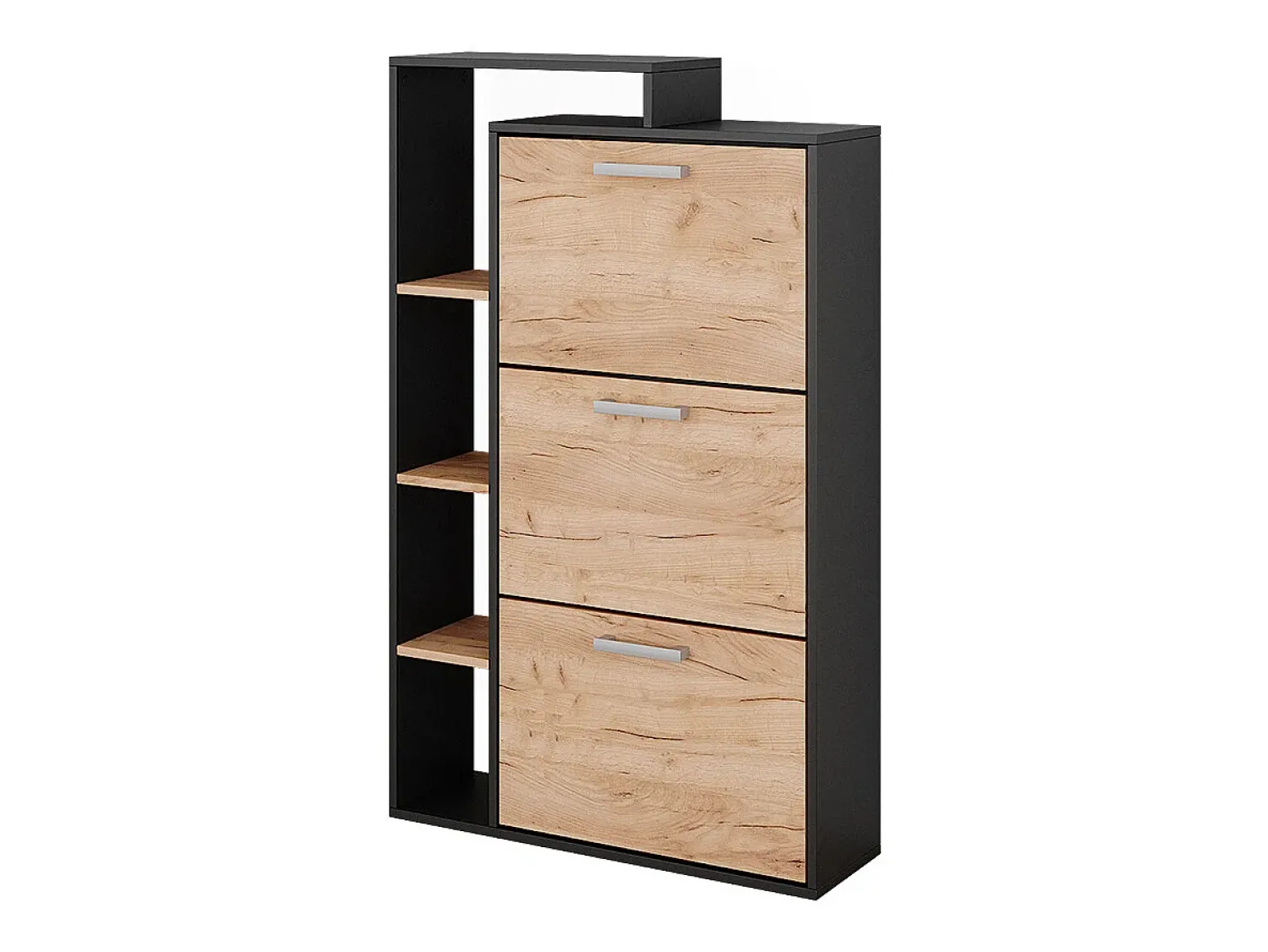 Vicco Armário para sapatos carvalho goldkraft/antracite 80x24.2x128.3 orlando Natural escuro