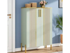 Tribesigns Armário para sapatos com 2 portas, 70 x 35 x 100 cm, com 6 níveis e prateleiras reguláveis, para 22 pares de sapatos^ Móvel De Arrumação|Sapateira