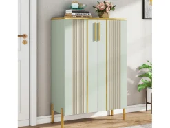 Tribesigns Armário para sapatos com 2 portas, 70 x 35 x 100 cm, com 6 níveis e prateleiras reguláveis, para 22 pares de sapatos^ Móvel De Arrumação|Sapateira