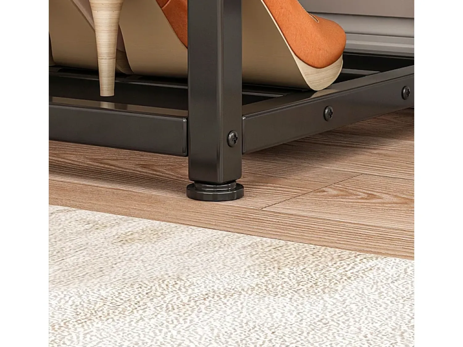 Móvel De Arrumação|Sapateira| ARMÁRIO PARA SAPATOS COM ASSENTO GRANDE PRATELEIRA INDUSTRIAL LOFT MADEIRA RETRO 62 CM Natural escuro