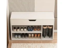 ARMÁRIO PARA SAPATOS COM ASSENTO DE MADEIRA ARMAZÉM 3 PRATELEIRAS ABRIR 80 CM^ Móvel De Arrumação|Sapateira