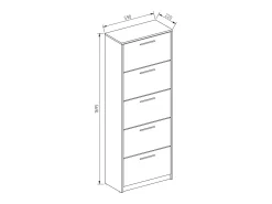 Vicco Armário para sapatos sonoma 59x22x169.5 gizmo^ Móvel De Arrumação|Sapateira