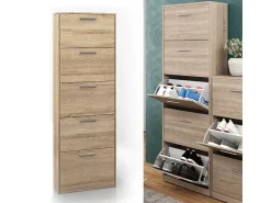 Vicco Armário para sapatos sonoma 59x22x169.5 gizmo^ Móvel De Arrumação|Sapateira