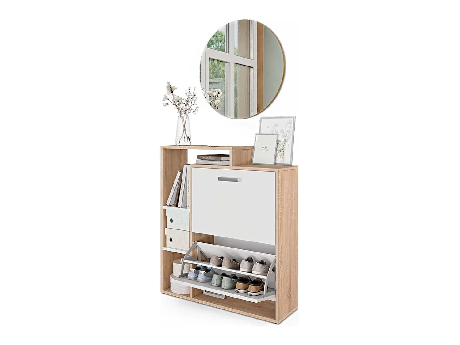 Móvel De Arrumação|Sapateira|Vicco Armário para sapatos sonoma 80x25x90 orlando Natural claro