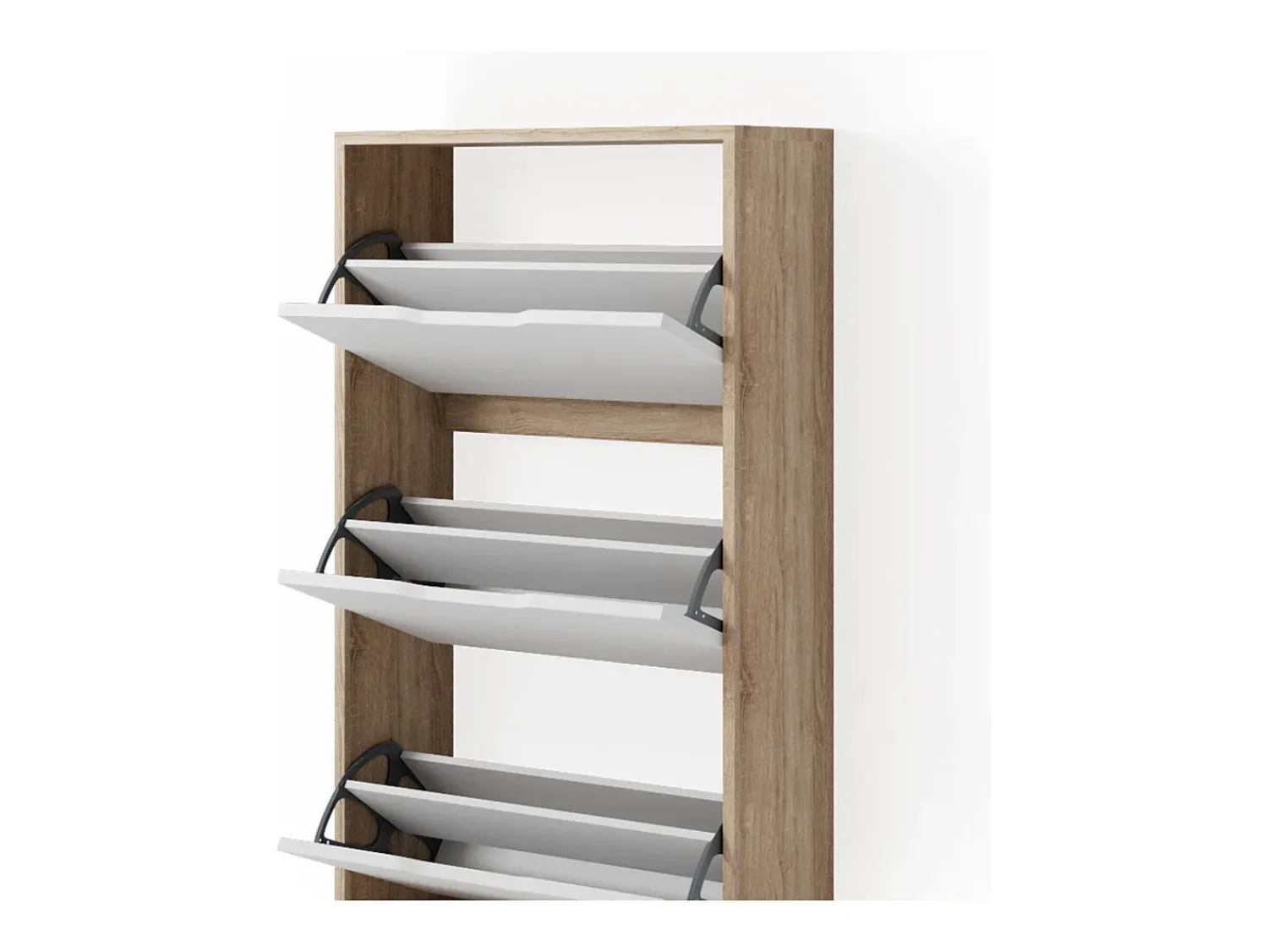 Móvel De Arrumação|Sapateira|Vicco Armário para sapatos sonoma/branco 59x22x105 luca Natural claro