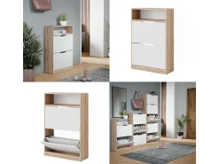 Hot Vicco Armário para sapatos sonoma/branco 59x22x89.5 luca Natural claro
