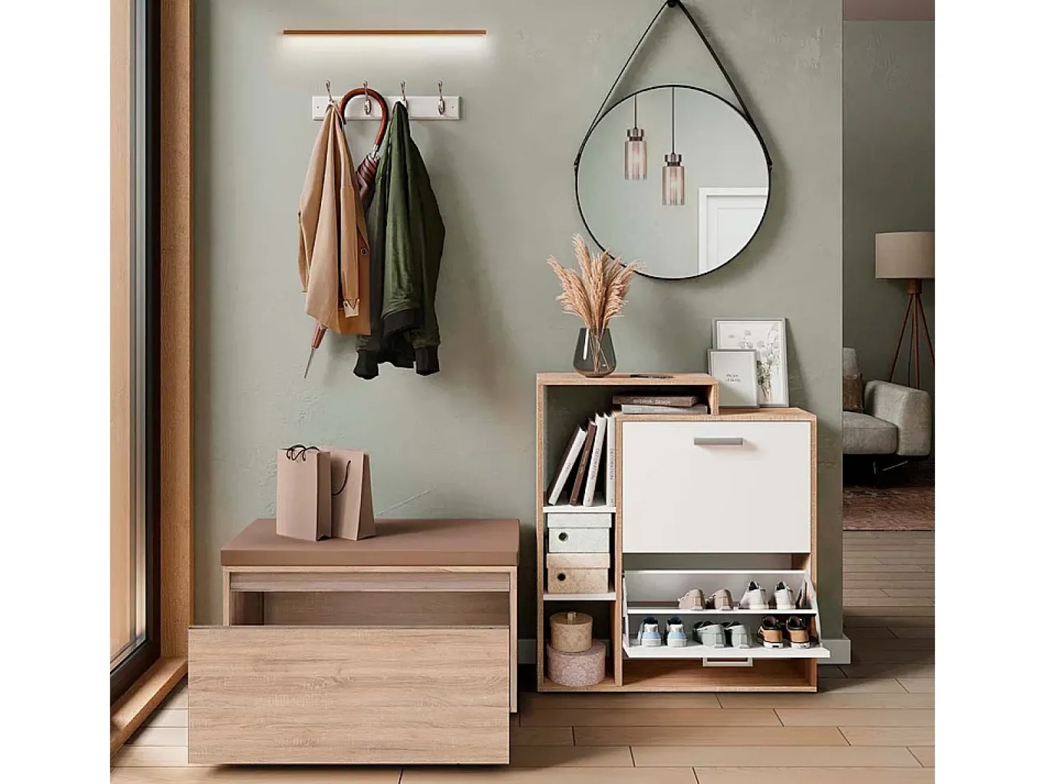 Móvel De Arrumação|Sapateira|Vicco Armário para sapatos sonoma 80x39x90 orlando Natural claro