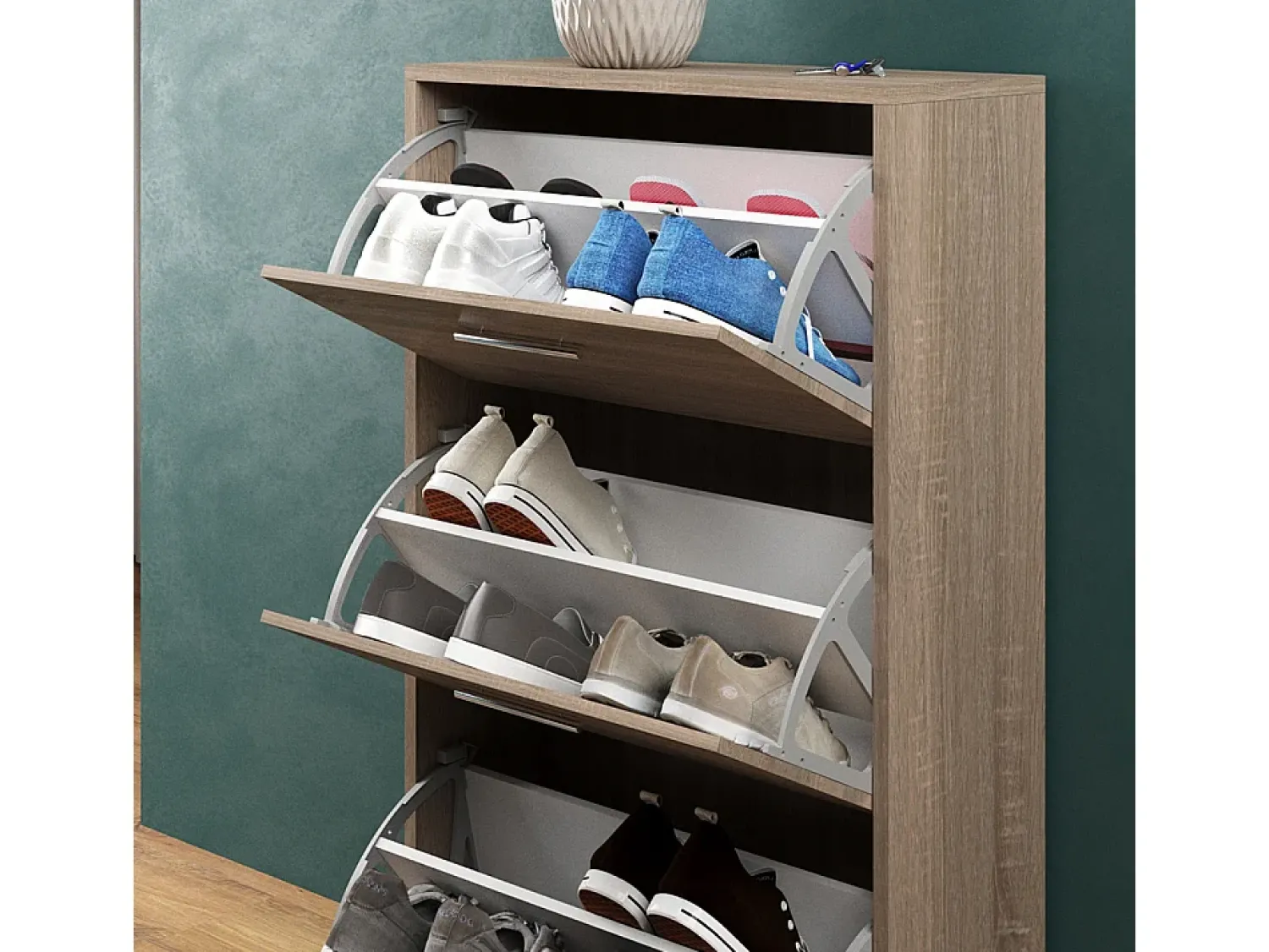 Vicco Armário para sapatos sonoma 59x22x105 gizmo^ Móvel De Arrumação|Sapateira