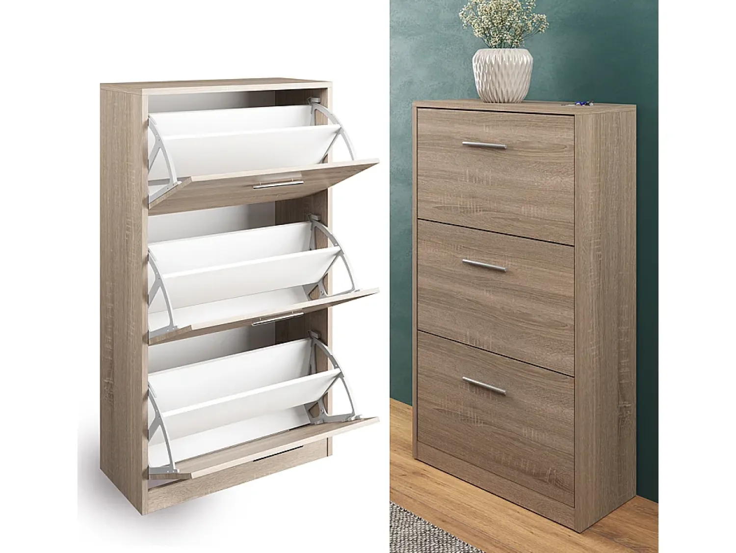 Vicco Armário para sapatos sonoma 59x22x105 gizmo^ Móvel De Arrumação|Sapateira