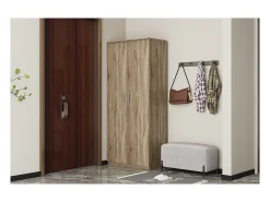 Móvel De Arrumação|Sapateira*Meublorama Armário para sapatos XL coleção TOM, 2 portas na cor carvalho claro Castanho