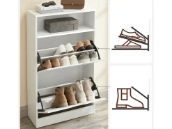 Armário para sapatos 60x24x102 cm^ Móvel De Arrumação|Sapateira
