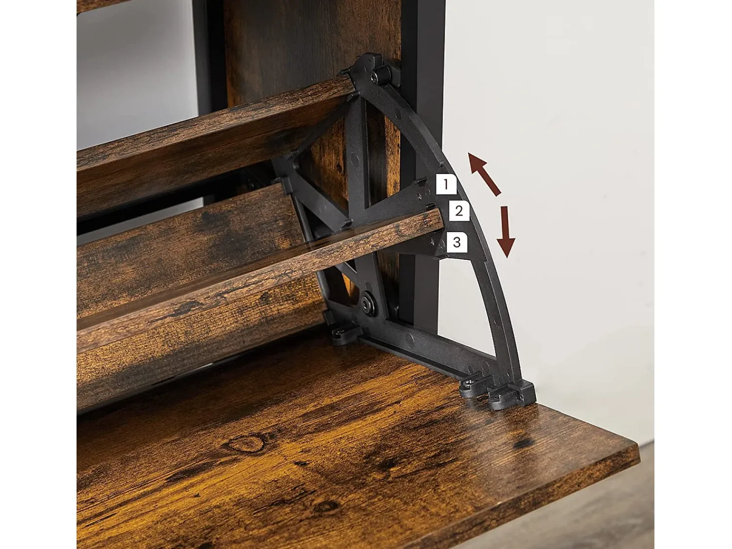 Móvel De Arrumação|Sapateira| Armário para sapatos 98,3x30x95 cm preto vintage Castanho