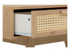 Mesa De Centro|Loft24 Armário para televisão com 2 gavetas e 1 porta em aglomerado de madeira grafite Castanho