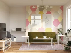 Discount Dorel Home Armário para televisão com 2 gavetas e 1 porta em aglomerado laminado Castanho