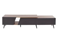Móvel De Tv|Loft24 Armário para televisão em aglomerado de partículas laminadas de carvalho rústico Natural claro