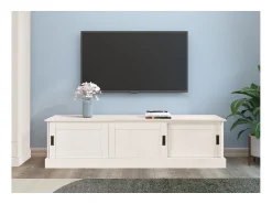 Móvel De Tv|Loft24 Armário para TV Owen | com 2 compartimentos em efeito nogueira Branco