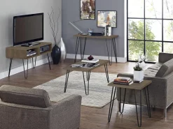 Best Dorel Home Armário para TV Owen | com 2 compartimentos em efeito carvalho cinzento Castanho
