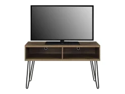 Best Dorel Home Armário para TV Owen | com 2 compartimentos em efeito carvalho cinzento Castanho
