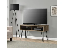 Best Dorel Home Armário para TV Owen | com 2 compartimentos em efeito carvalho cinzento Castanho