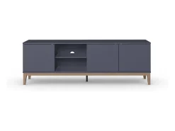Loft24 Armário para TV Owen | com 2 compartimentos em laminado branco^ Móvel De Tv