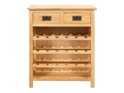 Armário para vinhos 72x32x90 cm madeira carvalho maciça PT229765^ Acessórios De Arrumação|Acessório Vinho E Bar