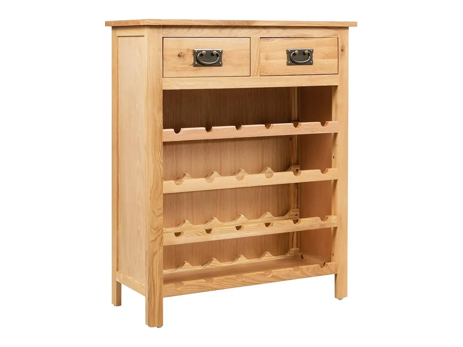 Armário para vinhos 72x32x90 cm madeira carvalho maciça PT229765^ Acessórios De Arrumação|Acessório Vinho E Bar