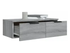 Prateleira|vidaxl Armário parede 2pcs 68x30x20cm derivados madeira cinza sonoma Cinzento