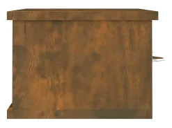 Prateleira*vidaxl Armário parede 60x26x18,5 cm derivados madeira carvalho fumado Castanho