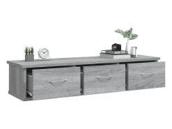 Prateleira|vidaxl Armário parede 88x26x18,5 cm derivados madeira sonoma Cinzento