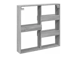 Prateleira|vidaxl Armário parede 80x15x80 cm derivados de madeira cinza sonoma Cinzento