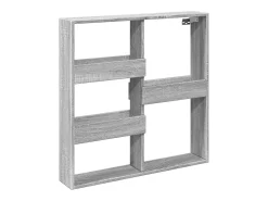 Prateleira|vidaxl Armário parede 80x15x80 cm derivados de madeira cinza sonoma Cinzento