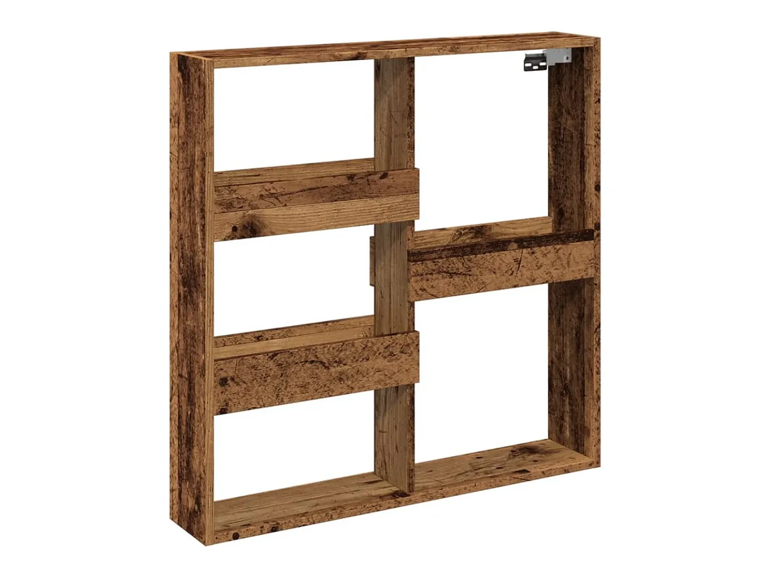 vidaxl Armário parede 80x15x80 cm derivados de madeira madeira velha^ Prateleira