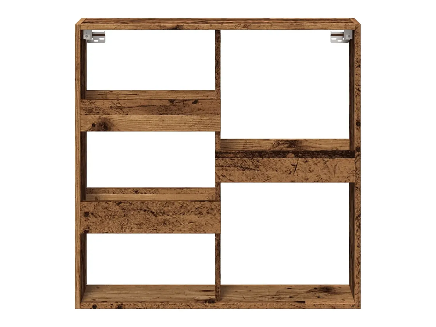 vidaxl Armário parede 80x15x80 cm derivados de madeira madeira velha^ Prateleira