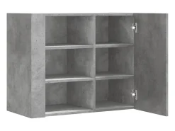 New vidaxl Armário parede 75x35x60 cm derivados madeira cimento Cinzento