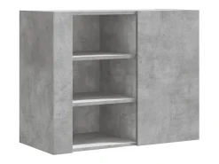 New vidaxl Armário parede 75x35x60 cm derivados madeira cimento Cinzento