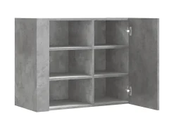 New vidaxl Armário parede 75x35x60 cm derivados madeira cimento Cinzento