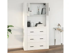 Outlet vidaxl Armário parede 80x33x80 cm madeira processada Branco