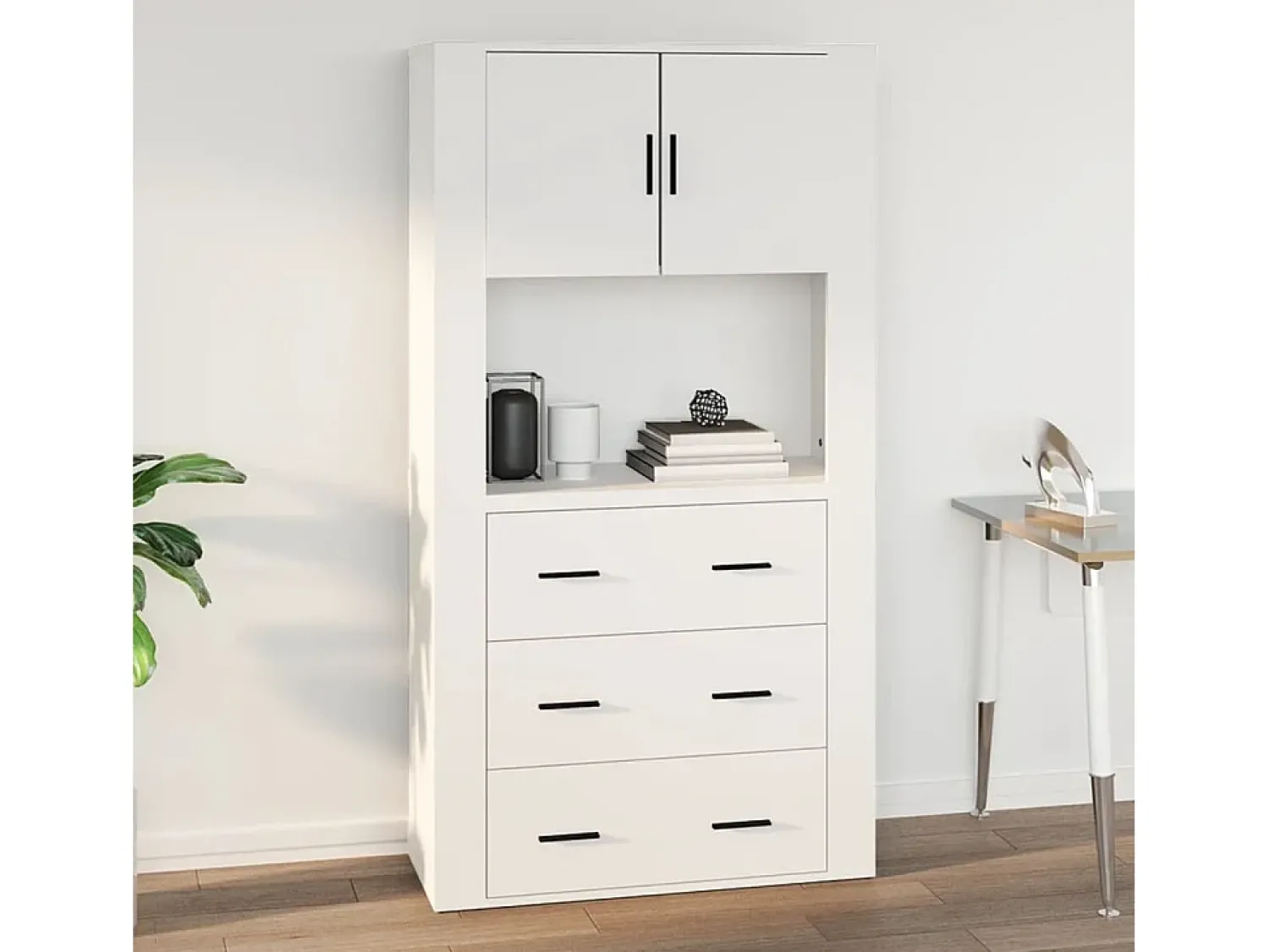 Outlet vidaxl Armário parede 80x33x80 cm madeira processada Branco