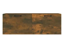 Clearance vidaxl Armário parede 100x36,5x35 cm madeira processada carv. fumado Natural claro