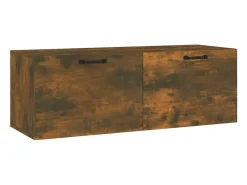 Clearance vidaxl Armário parede 100x36,5x35 cm madeira processada carv. fumado Natural claro