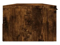 vidaxl Armário parede 102x30x20 cm madeira processada carvalho fumado^ Prateleira