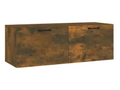 Armário parede 100x36,5x35 cm madeira processada carv. fumado PT374833^ Móvel De Arrumação