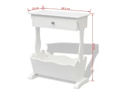Acessórios De Arrumação|vidaxl Armário revistas Melrose Branco