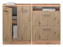 Móvel De Arrumação|Vicco Armário sótão carvalho artesanal/carvalho goldkraft 120x46x81.6 rion Natural claro