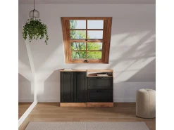 Móvel De Arrumação*Vicco Armário sótão casa de campo antracite/carvalho goldkraft 120x46x81.6 rion Cinza antracite