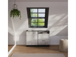 Vicco Armário sótão concreto/antracite 120x46x81.6 rion^ Móvel De Arrumação